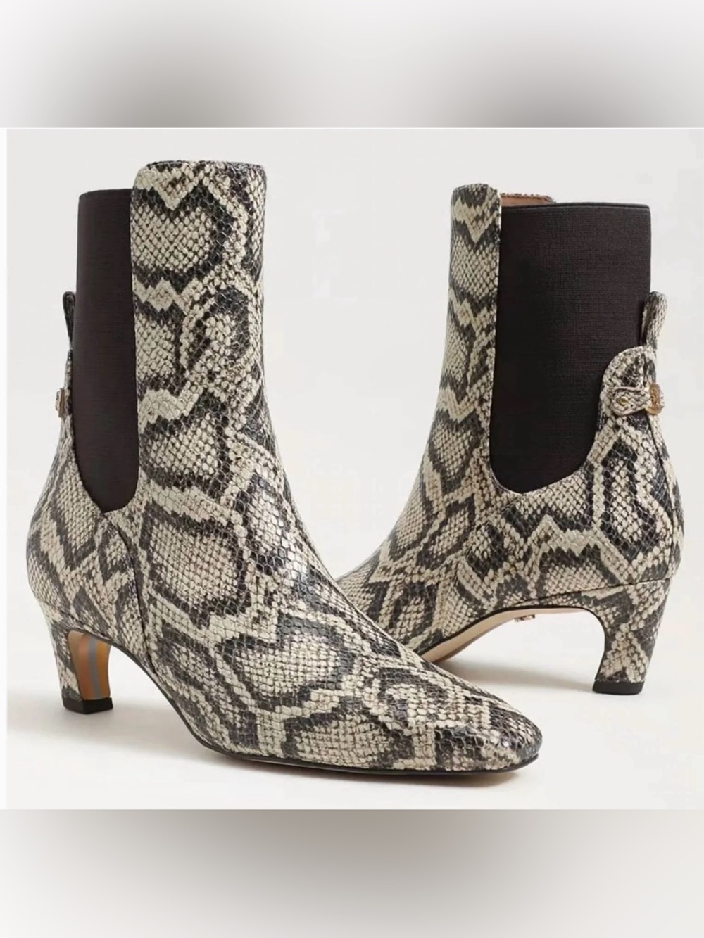 Sam Edelman Snake-Print Chelsea Ankle Boots - brand new w tag size 7